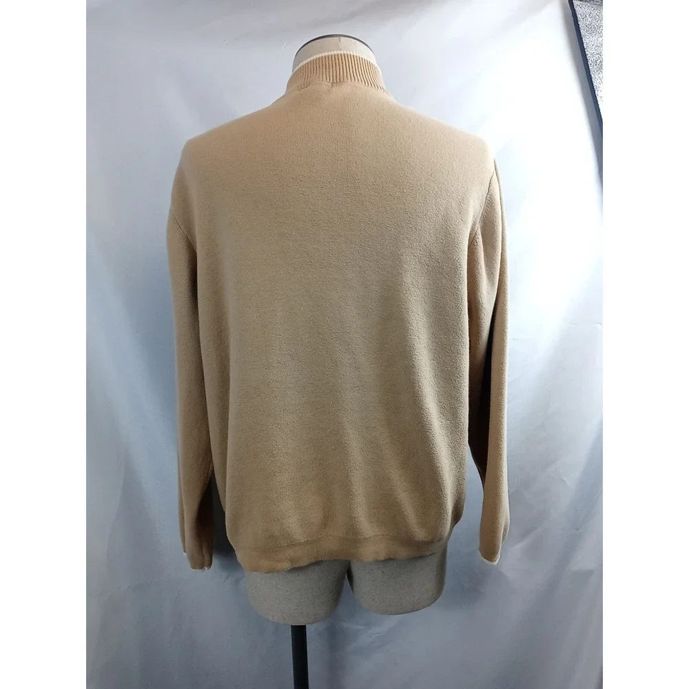 Vintage Saddlebred Pullover Jacket‎ Men's Size Large Mock Neck 1/4 Zip Sweater